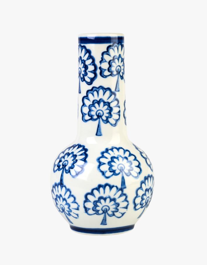 Vase multi blå - 10x10x19 cm multi blå - 1