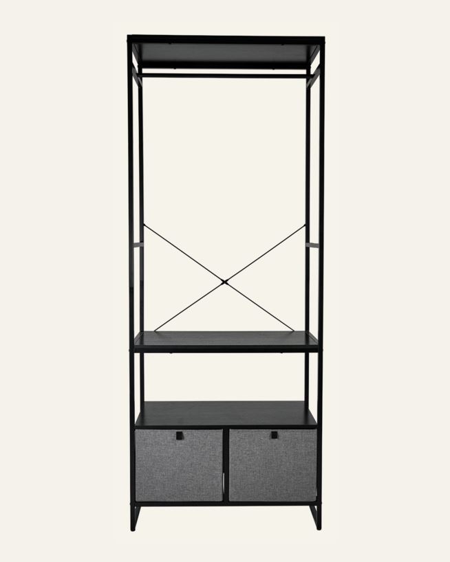 Klesstativ svart - 84x46,5x215 cm svart - 1