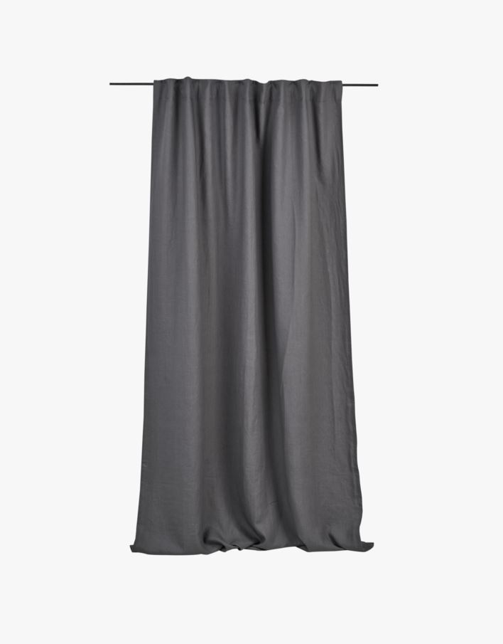 Lysdempende lingardin mørk grå - 135x250 cm mørk grå - 1