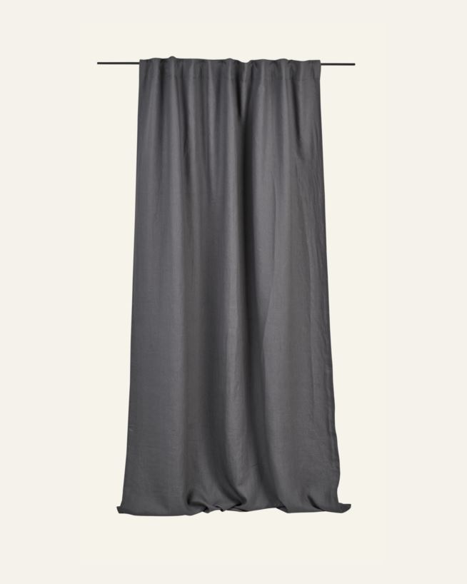 Lysdempende lingardin mørk grå - 135x250 cm mørk grå - 1