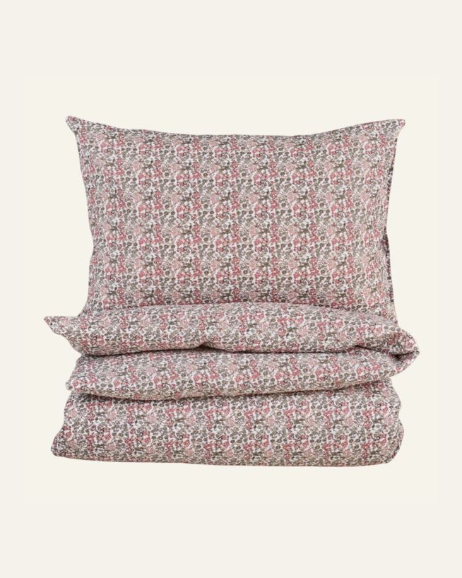 Krepp sengesett multi rosa - 140x200 cm multi rosa - 1