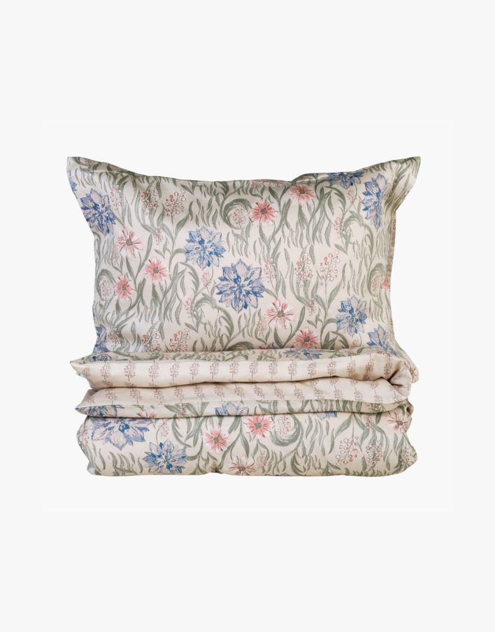 Sateng sengesett multi blå - 140x200 cm multi blå - 1