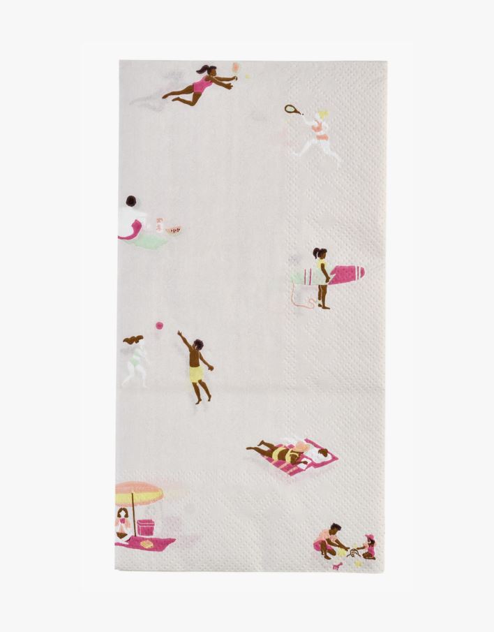 Kjøkkenservietter multi rosa - 33x42 cm multi rosa - 1