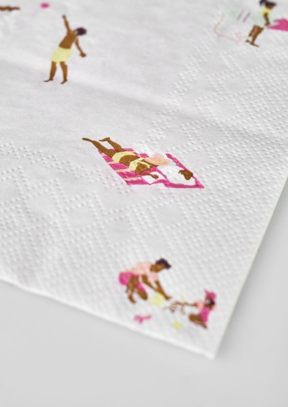 Kjøkkenservietter multi rosa - 3