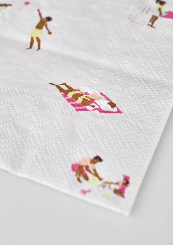 Kjøkkenservietter multi rosa - 3