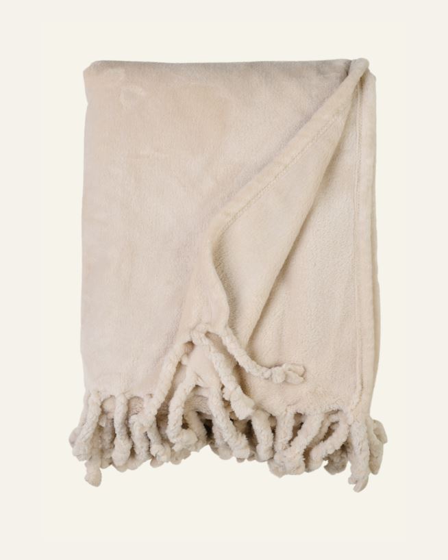 Fleecepledd lys beige - 130x170 cm lys beige - 1
