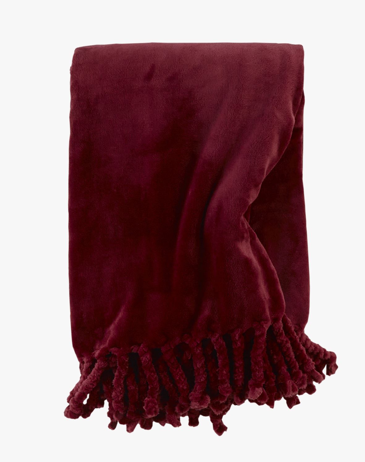 Fleecepledd burgunder - 130x170 cm burgunder - 1