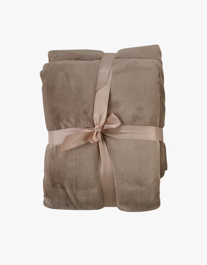 Fleecepledd taupe - 130x170 cm taupe - 1