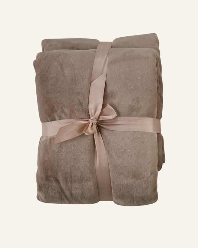 Fleecepledd taupe - 130x170 cm taupe - 1