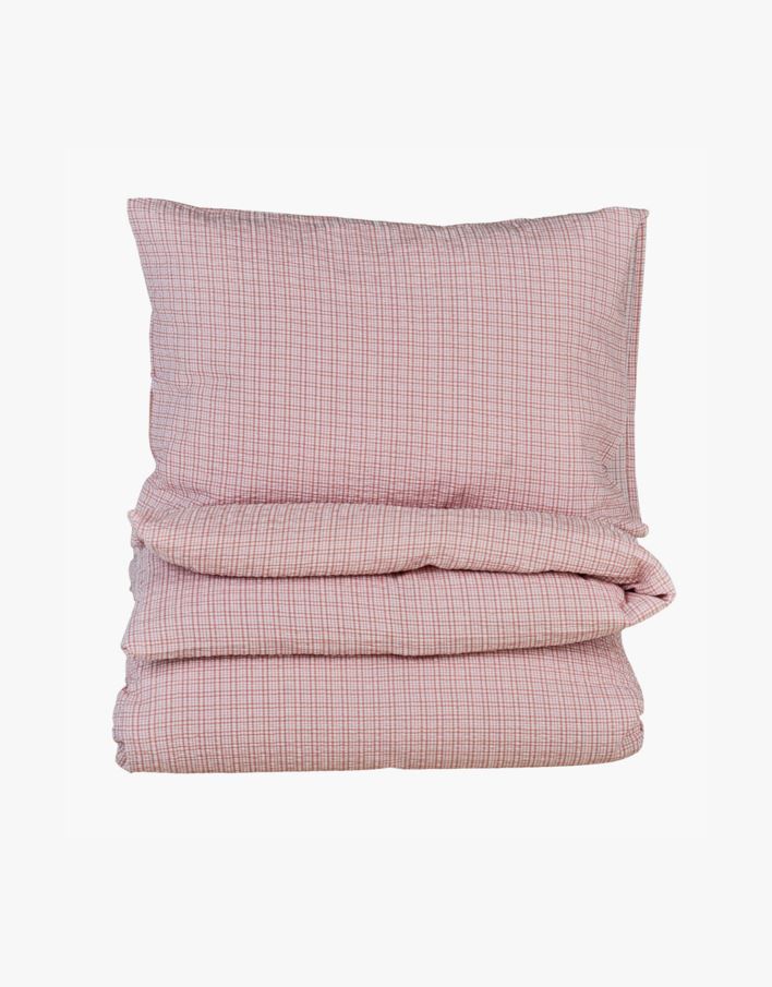 Krepp sengesett rosa - 140x220 cm rosa - 1