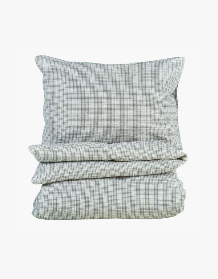 Krepp sengesett olivengrønn - 140x220 cm olivengrønn - 1