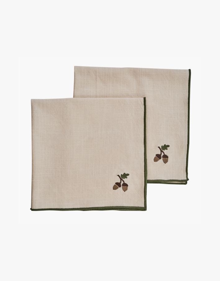 2pk tøyserviett beige - 45x45 cm beige - 1
