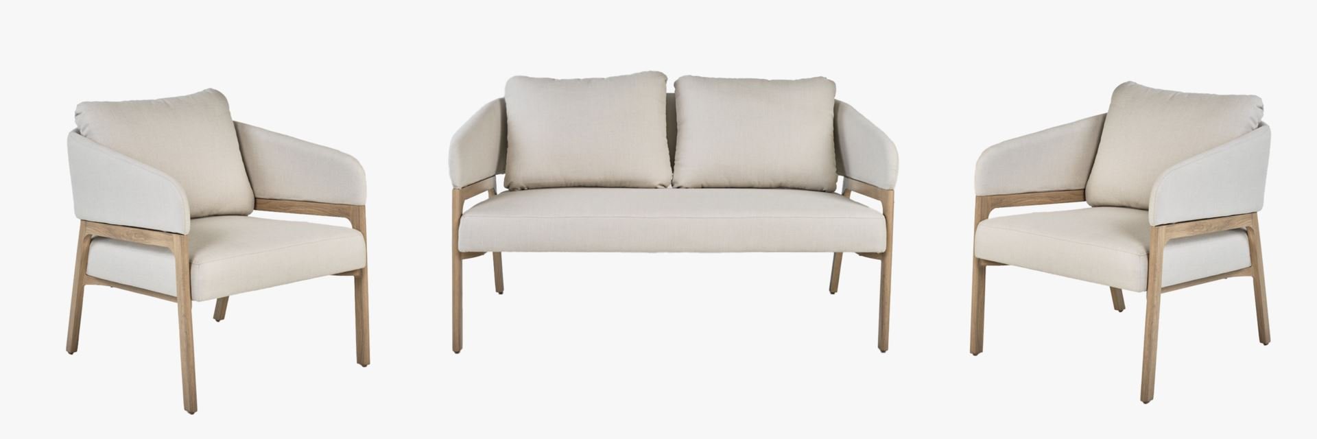 Loungestol beige - 79x69,5x73 cm beige - 1