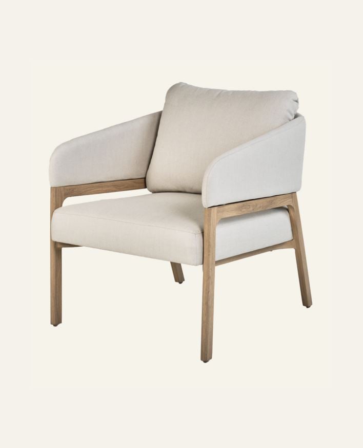 Loungestol beige - 79x133,5x73 cm beige - 1