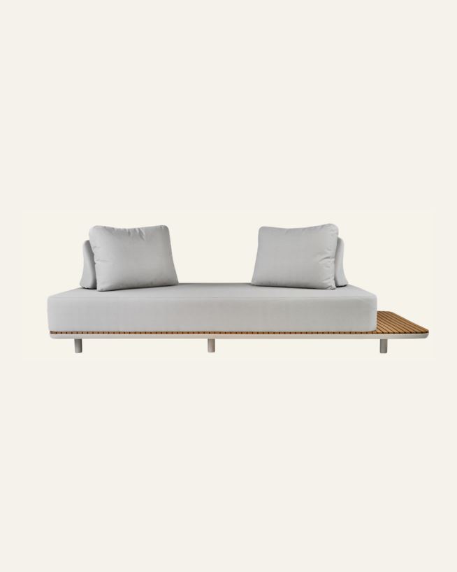 Loungesofa offwhite - 96,5x253x31,5 cm offwhite - 1