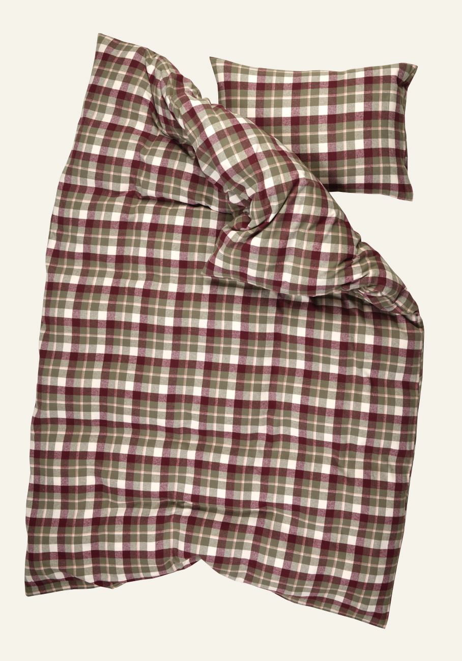 Garnfarget flanell sengesett multi - 2