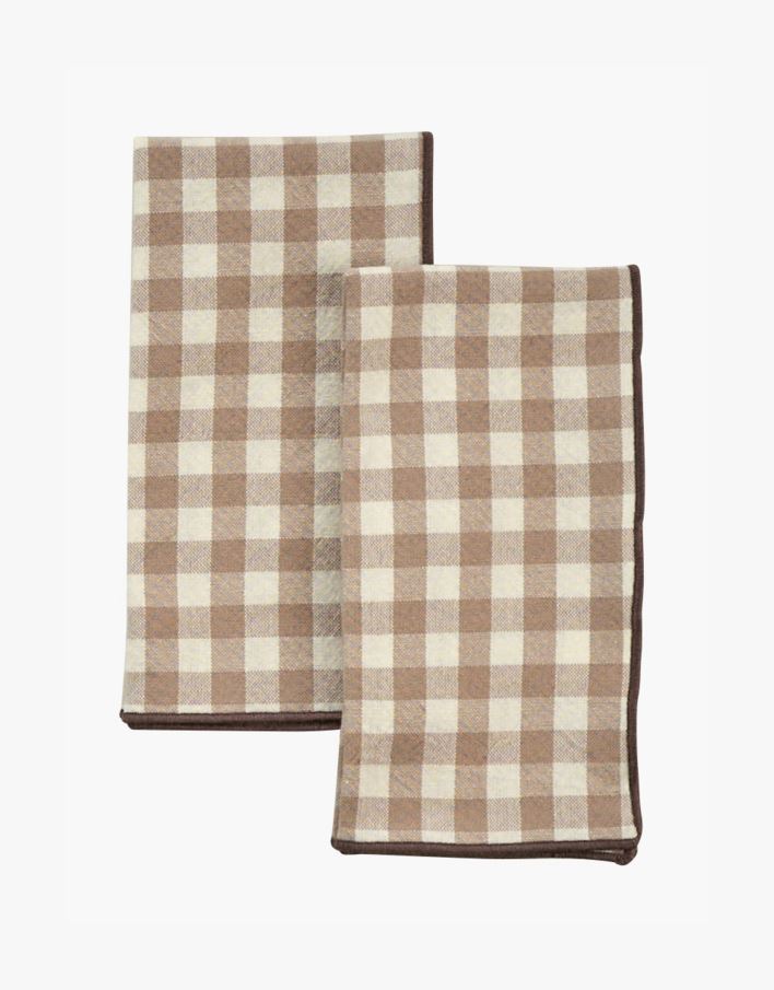 2pk tøyserviett brun - 45x45 cm brun - 1