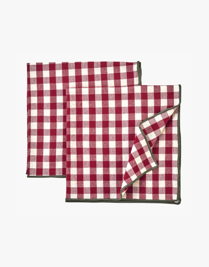 2pk tøyserviett rød - 45x45 cm rød - 1