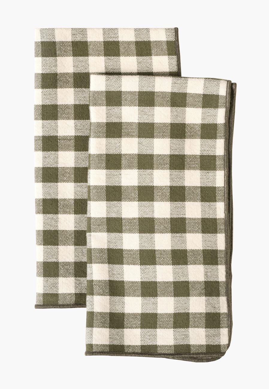 2pk tøyserviett mosegrønn - 45x45 cm mosegrønn - 1