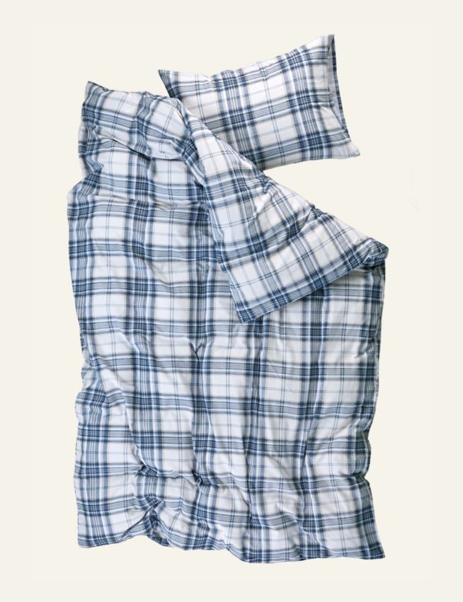 Flanell sengesett blå - 2
