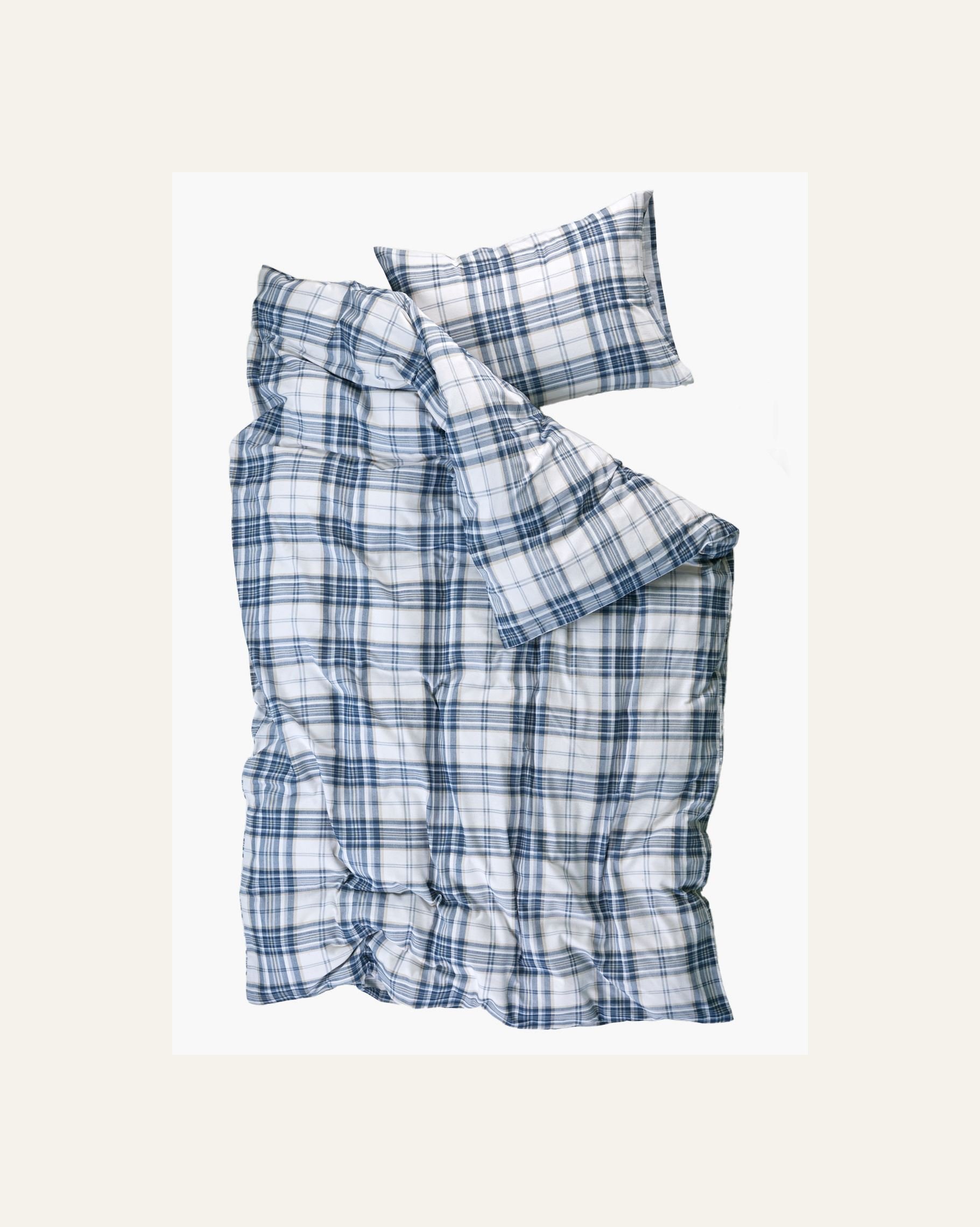 Flanell sengesett blå - 2