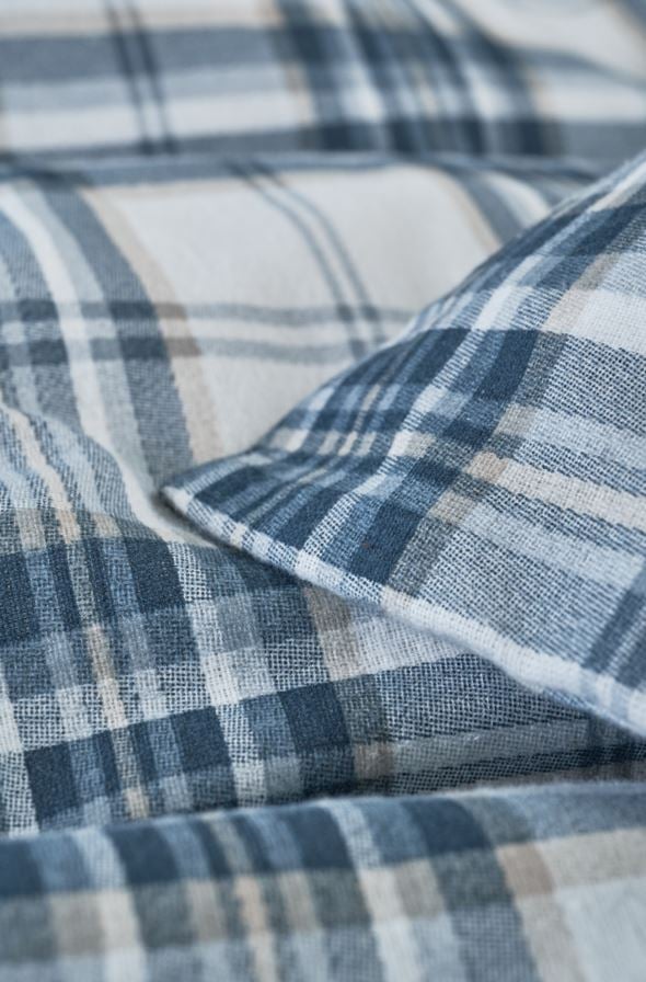 Flanell sengesett blå - 4