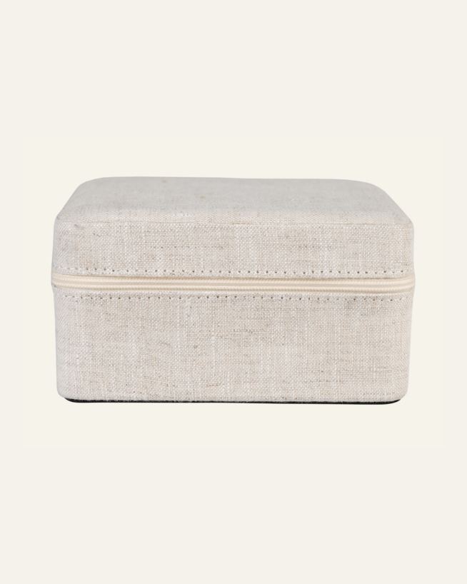 Smykkeskrin m/glidelås natur - 13x13 cm natur - 1