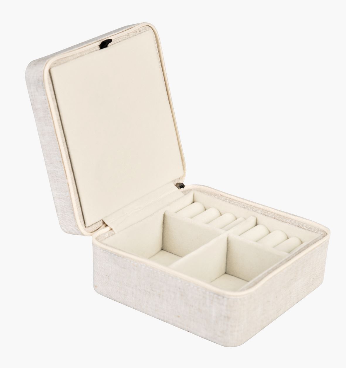 Smykkeskrin m/glidelås natur - 3