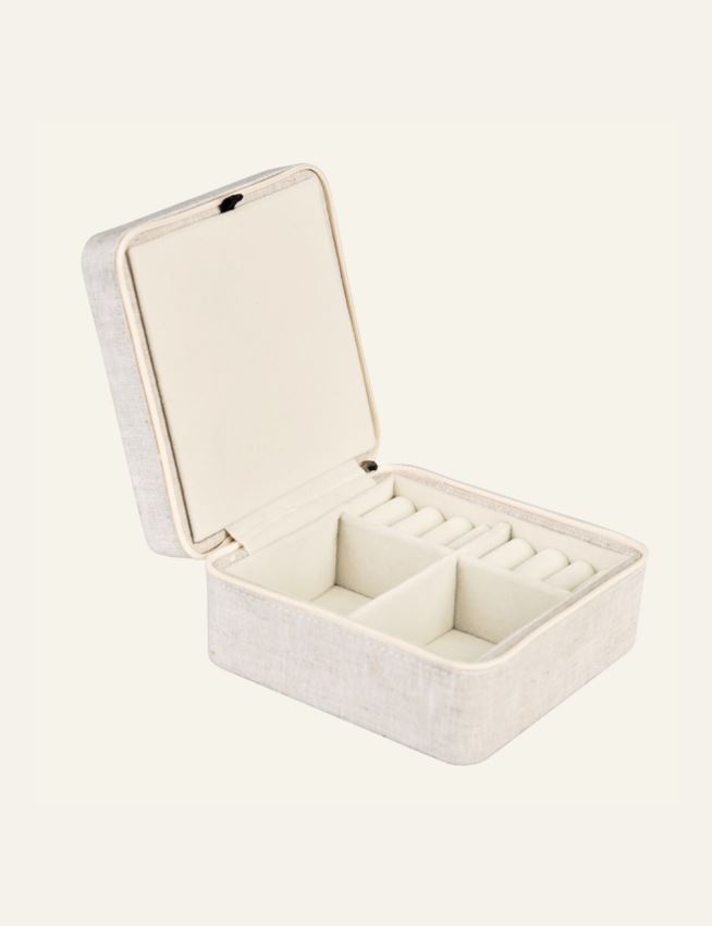 Smykkeskrin m/glidelås natur - 3