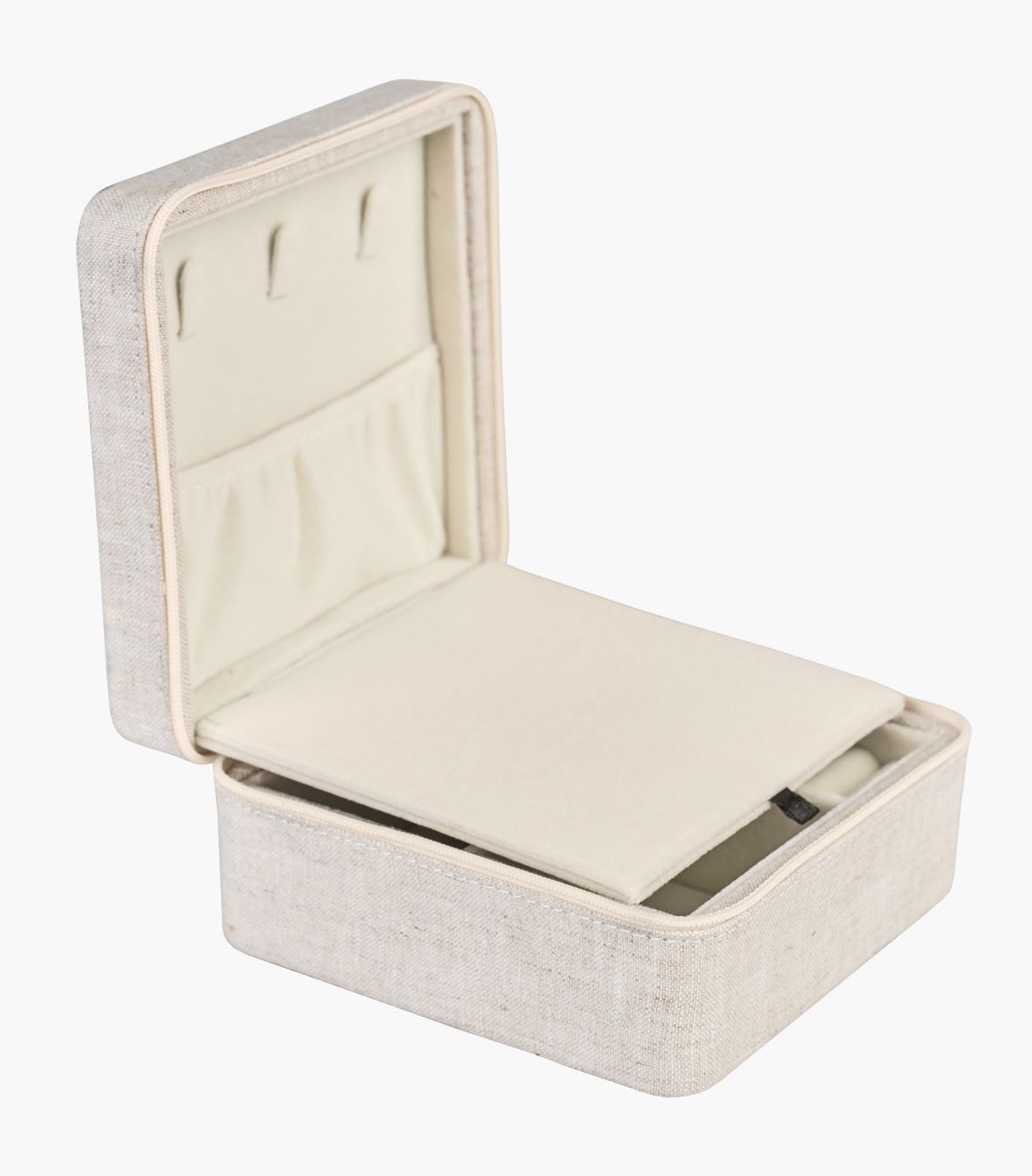 Smykkeskrin m/glidelås natur - 5