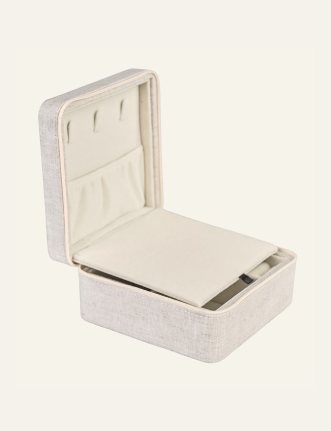 Smykkeskrin m/glidelås natur - 5