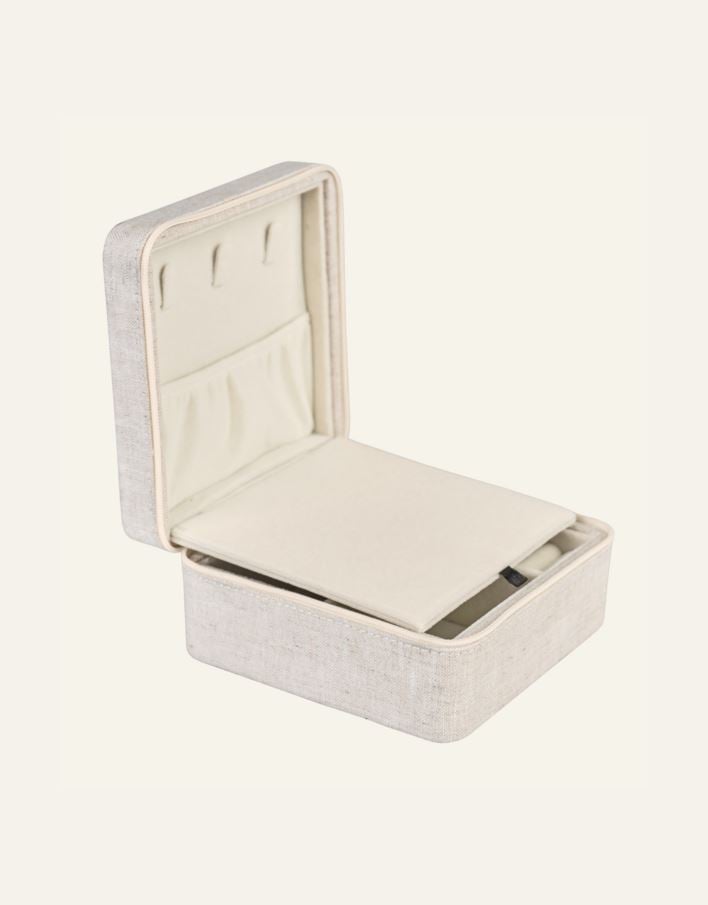 Smykkeskrin m/glidelås natur - 5