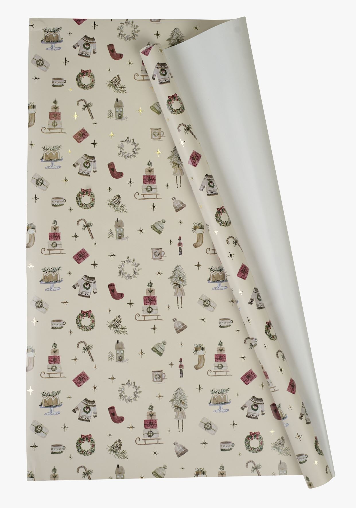 Gavepapir offwhite - 70x300 cm offwhite - 1