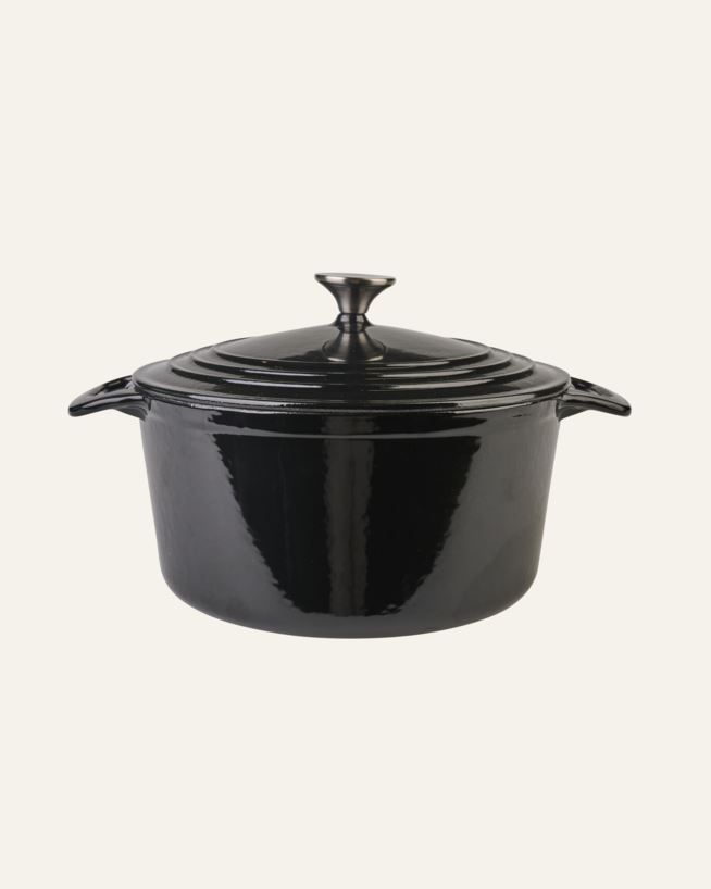 Støpejernsgryte rund svart - 4300ml svart - 1
