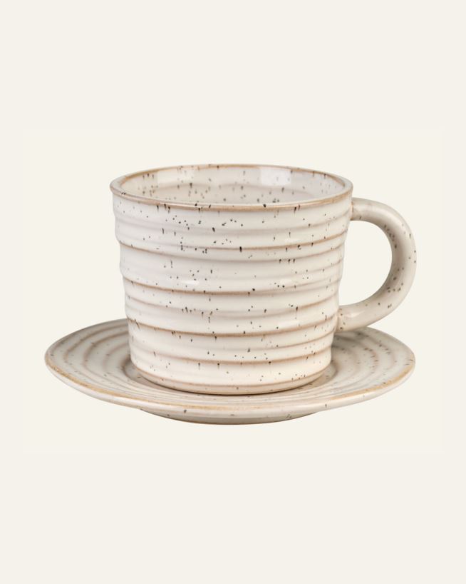 Kopp m/ skål lys beige - 300 ml lys beige - 1
