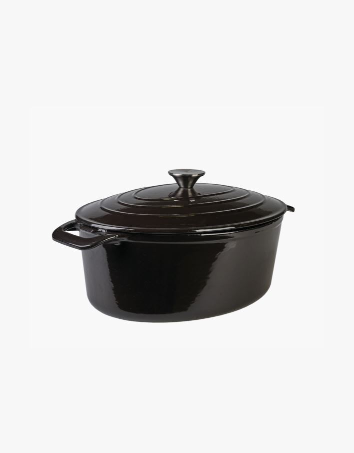 Støpejernsgryte oval svart - 5800ml svart - 1