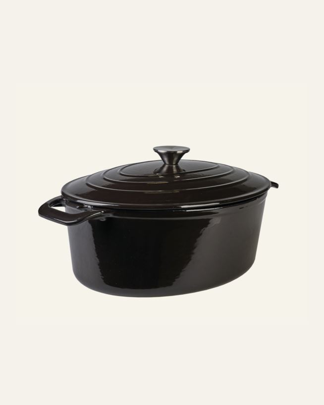 Støpejernsgryte oval svart - 5800ml svart - 1
