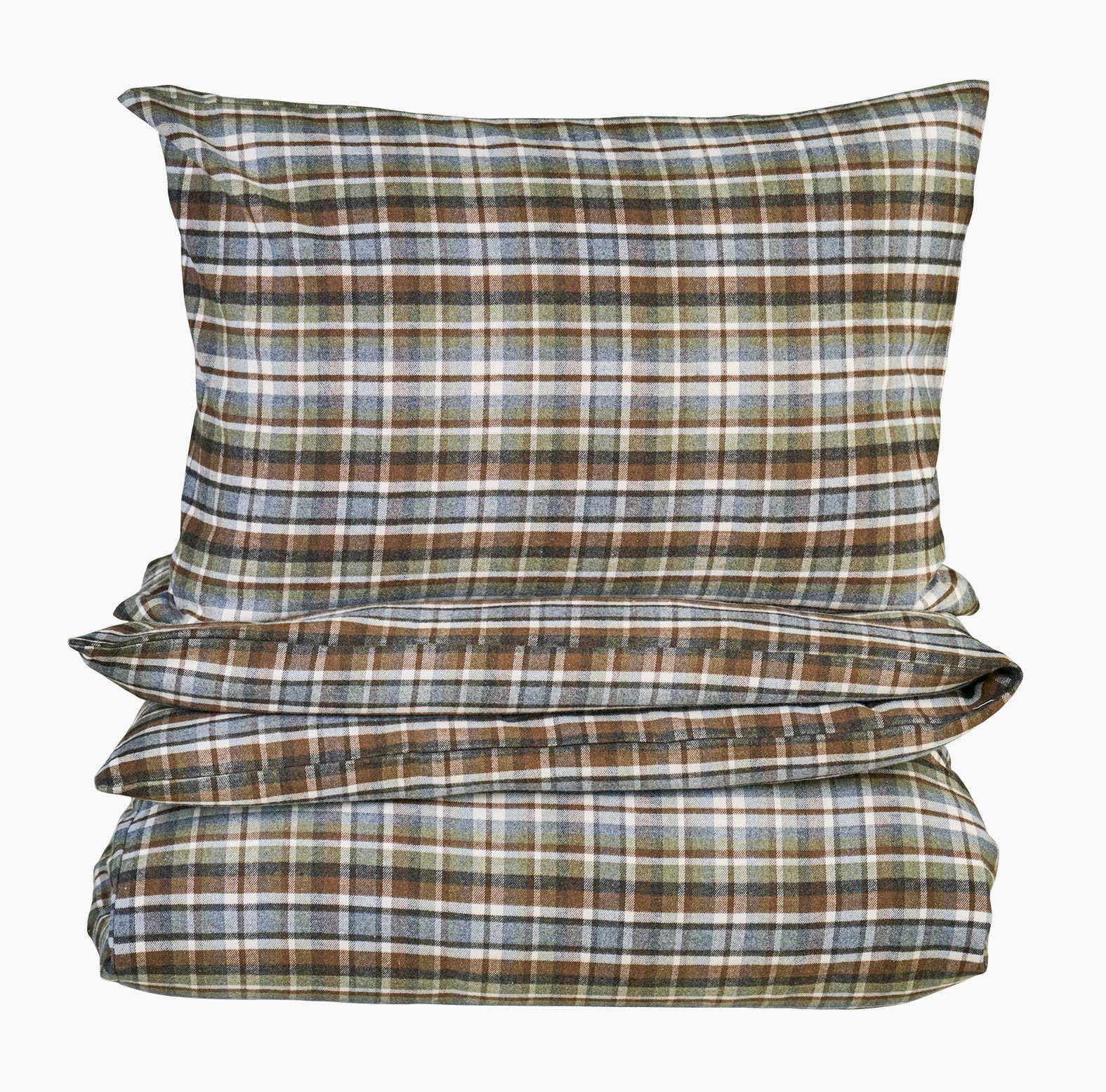 Garnfarget flanell sengesett multi - 140x220 cm/50x70 cm multi - 1