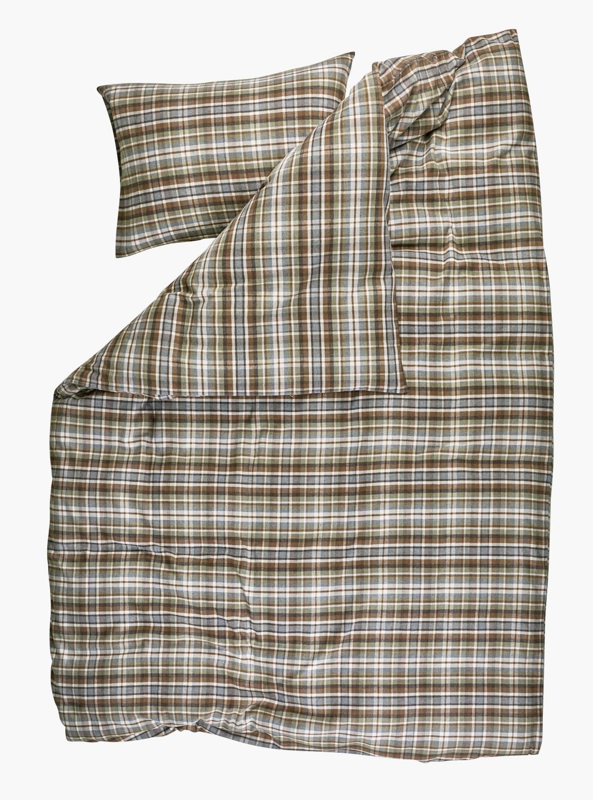 Garnfarget flanell sengesett multi - 5