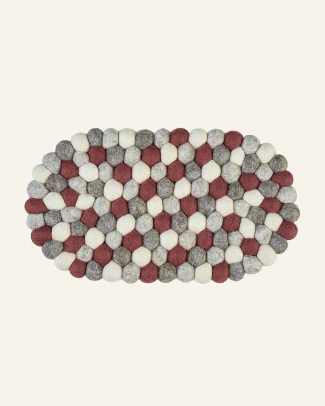 Gryteunderlag multi rød - 33x19 cm multi rød - 1