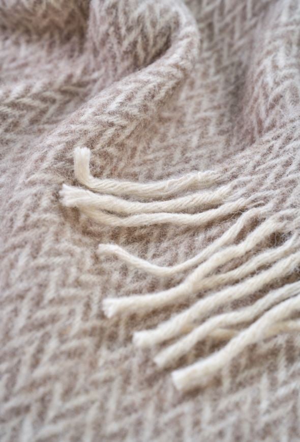 Ullpledd taupe - 2