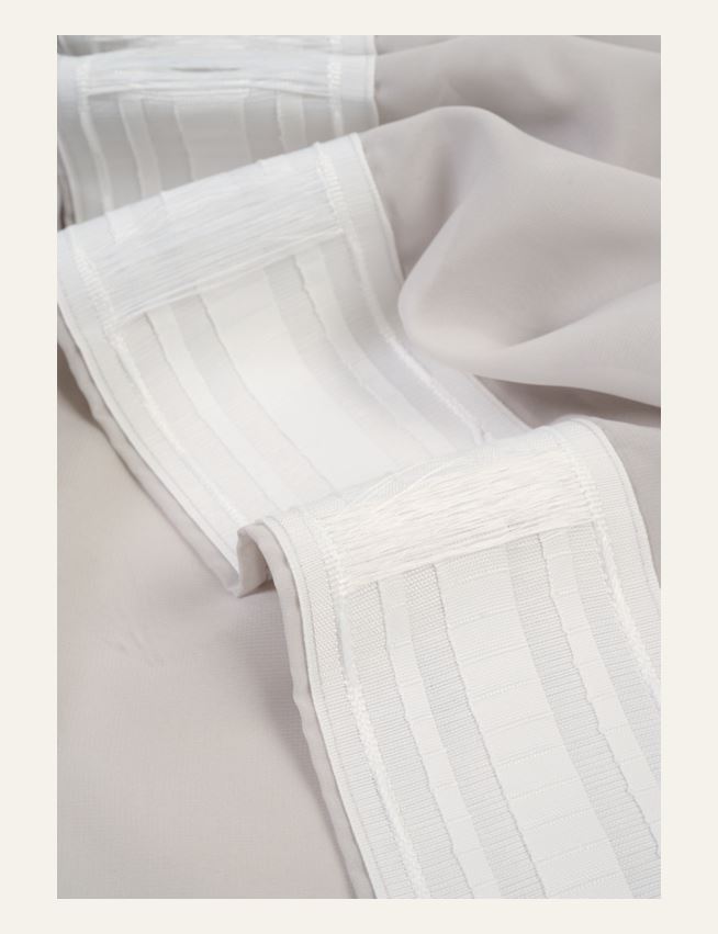 Ekstra bred gardin lys grå - 5