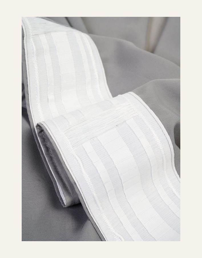 Ekstra bred gardin mørk grå - 4