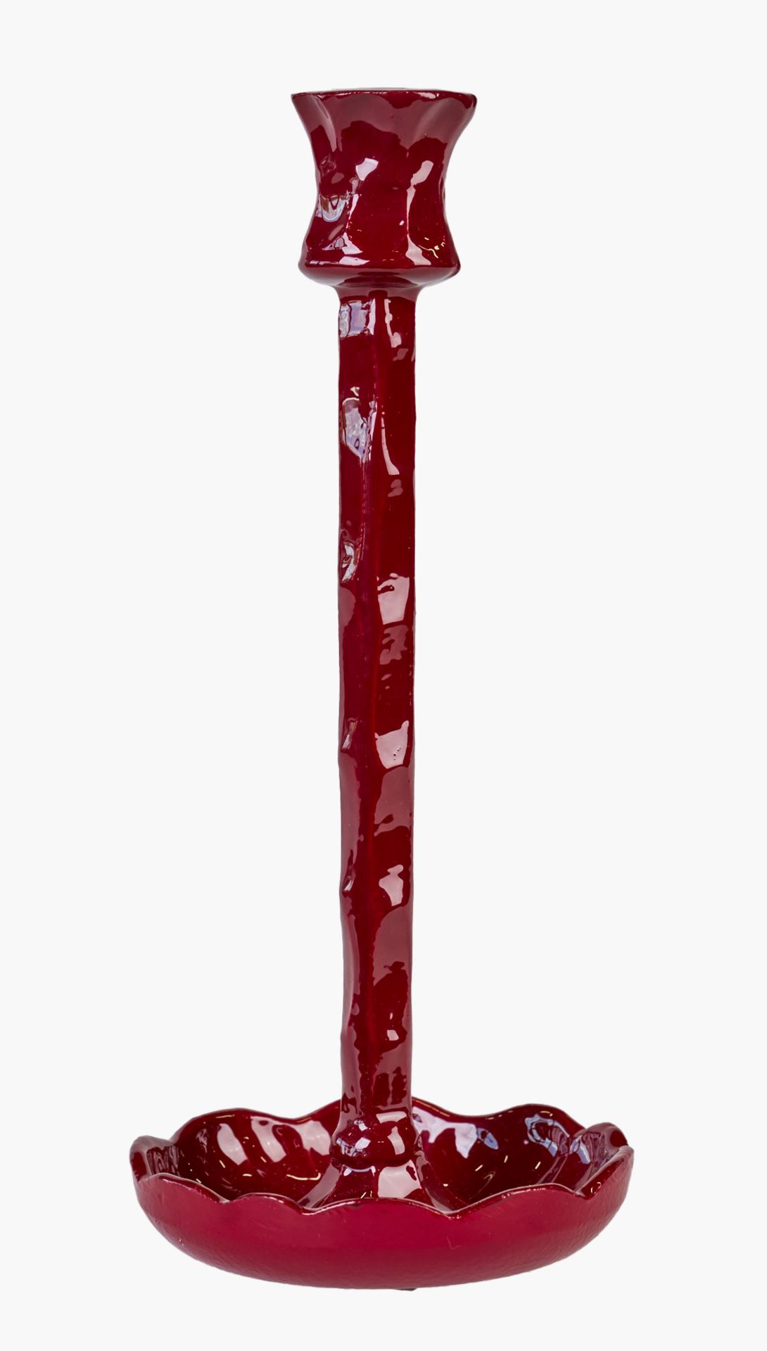 Lysestake rød - 12x12x28 cm rød - 1