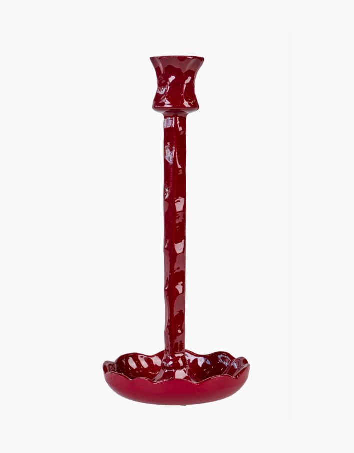 Lysestake rød - 12x12x28 cm rød - 1