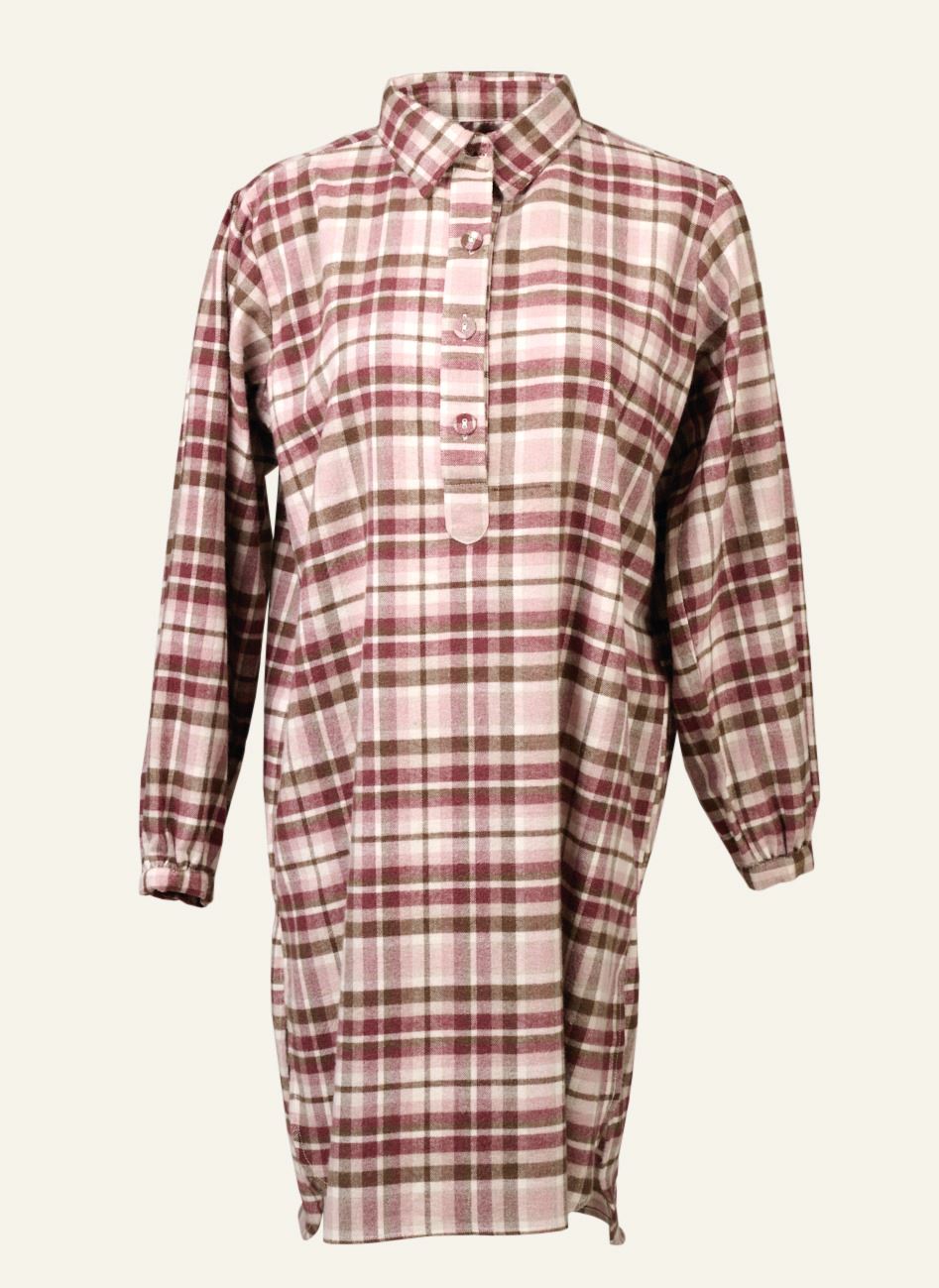 Nattskjorte multi rosa - S/M multi rosa - 1