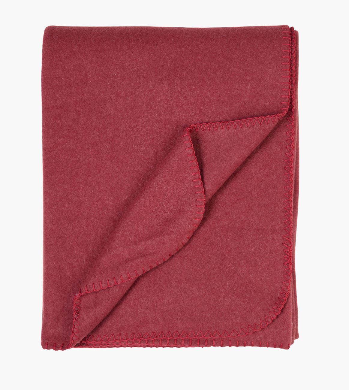 Fleecepledd mørk rød - 130x170 cm mørk rød - 1