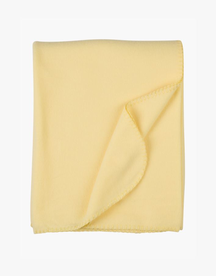 Fleecepledd lys gul - 130x170 cm lys gul - 1