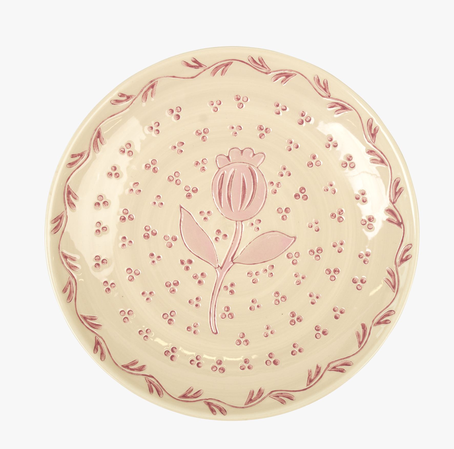 Tallerken rød - ø21 rød - 1