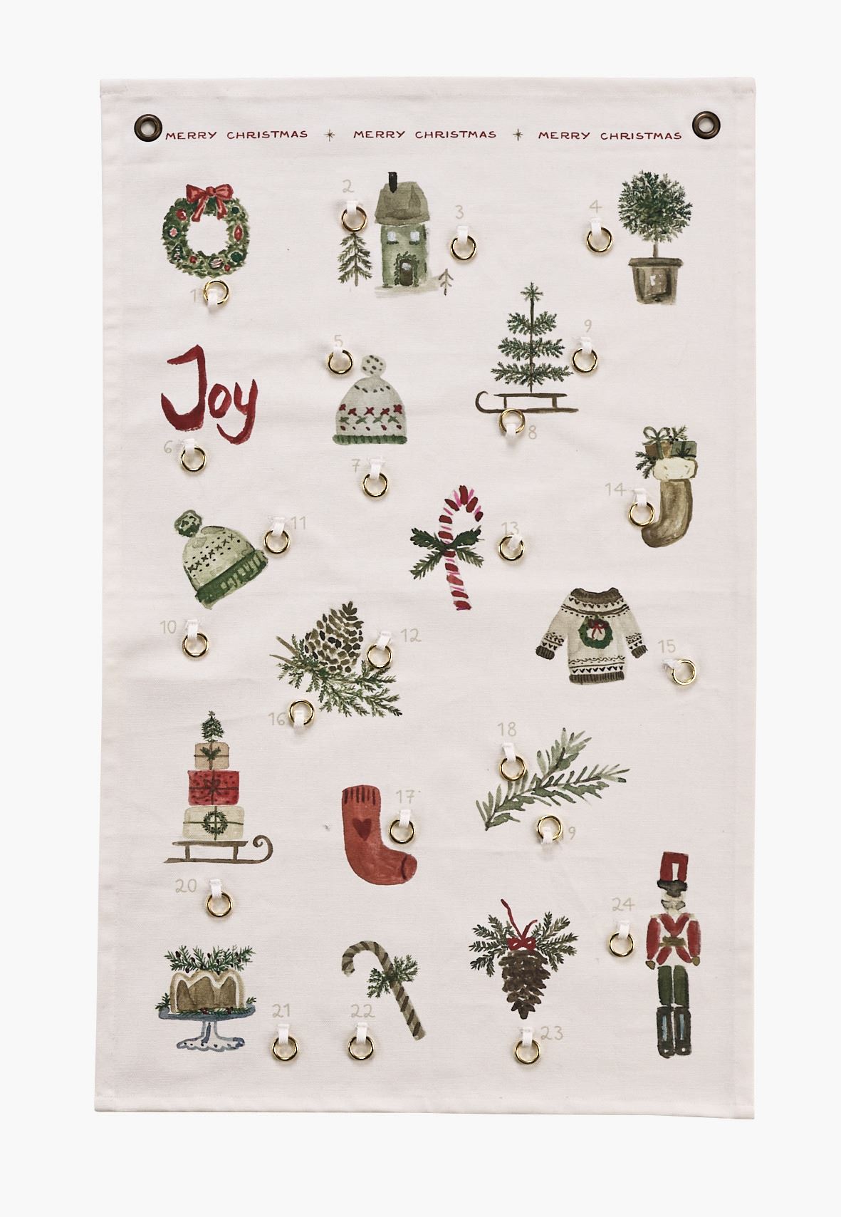 Adventskalender natur - 47x75 cm natur - 1